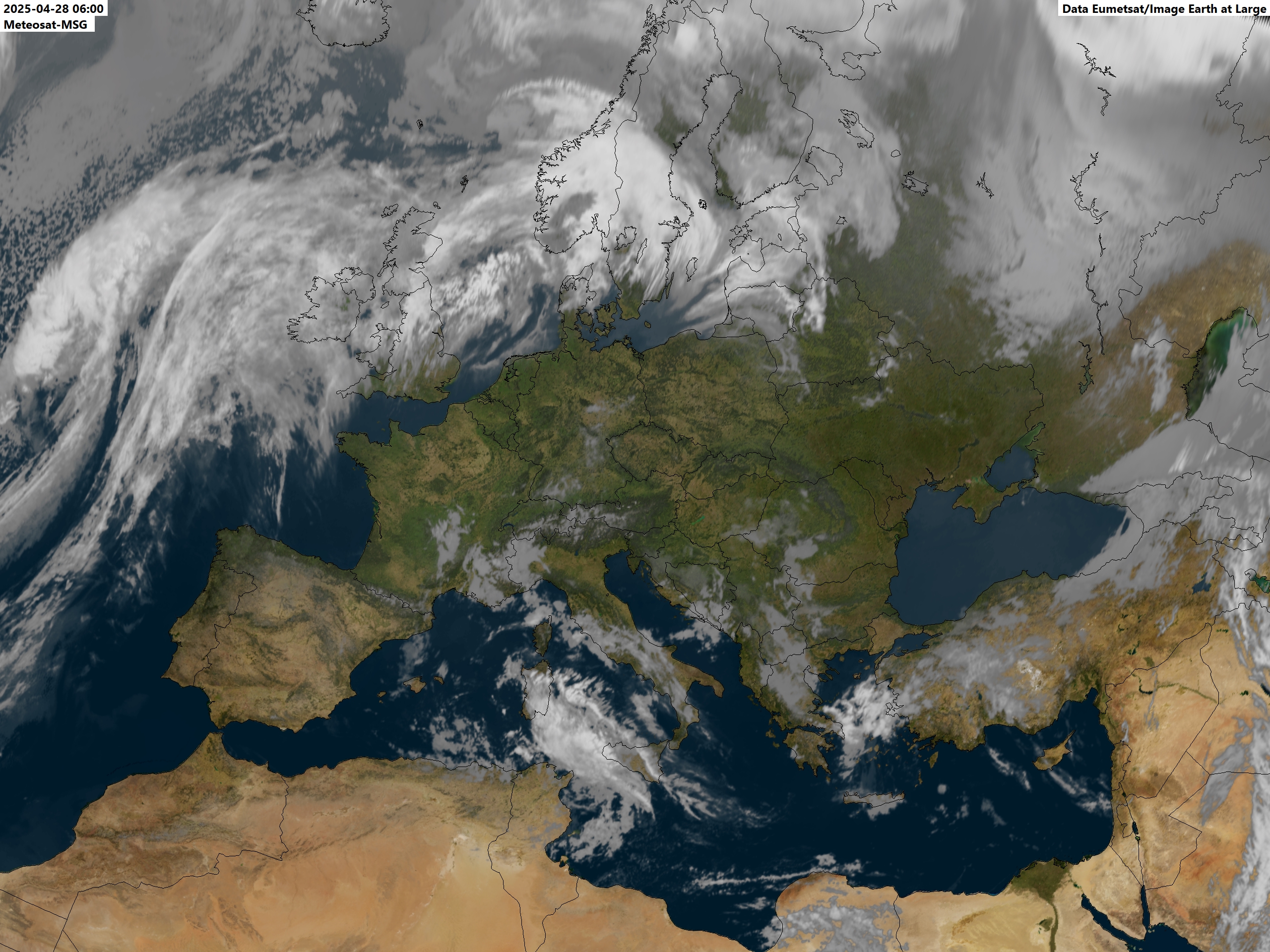 Satellitenbild Meteo France morgens