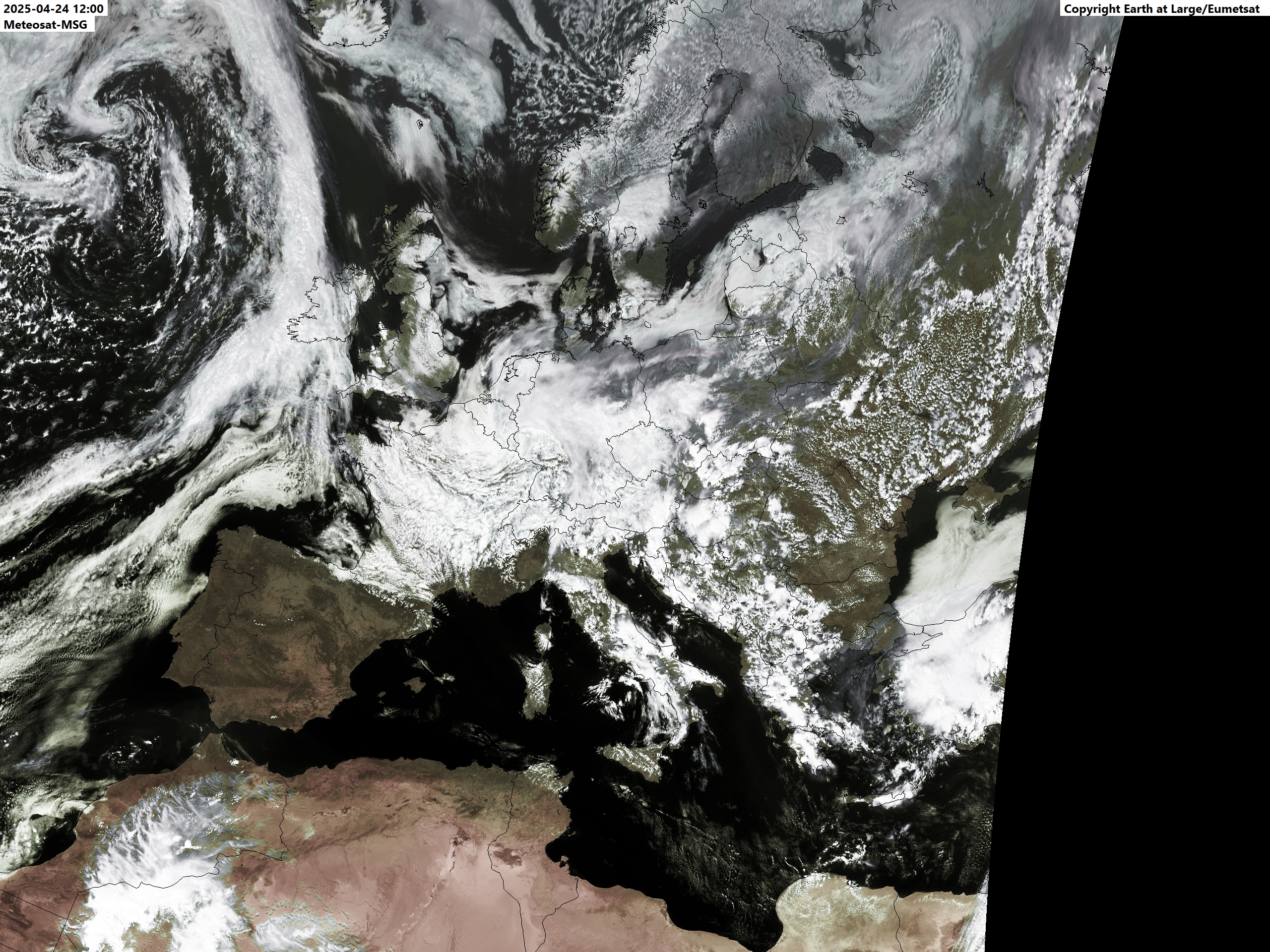 Satellitenbild Meteo France mittags